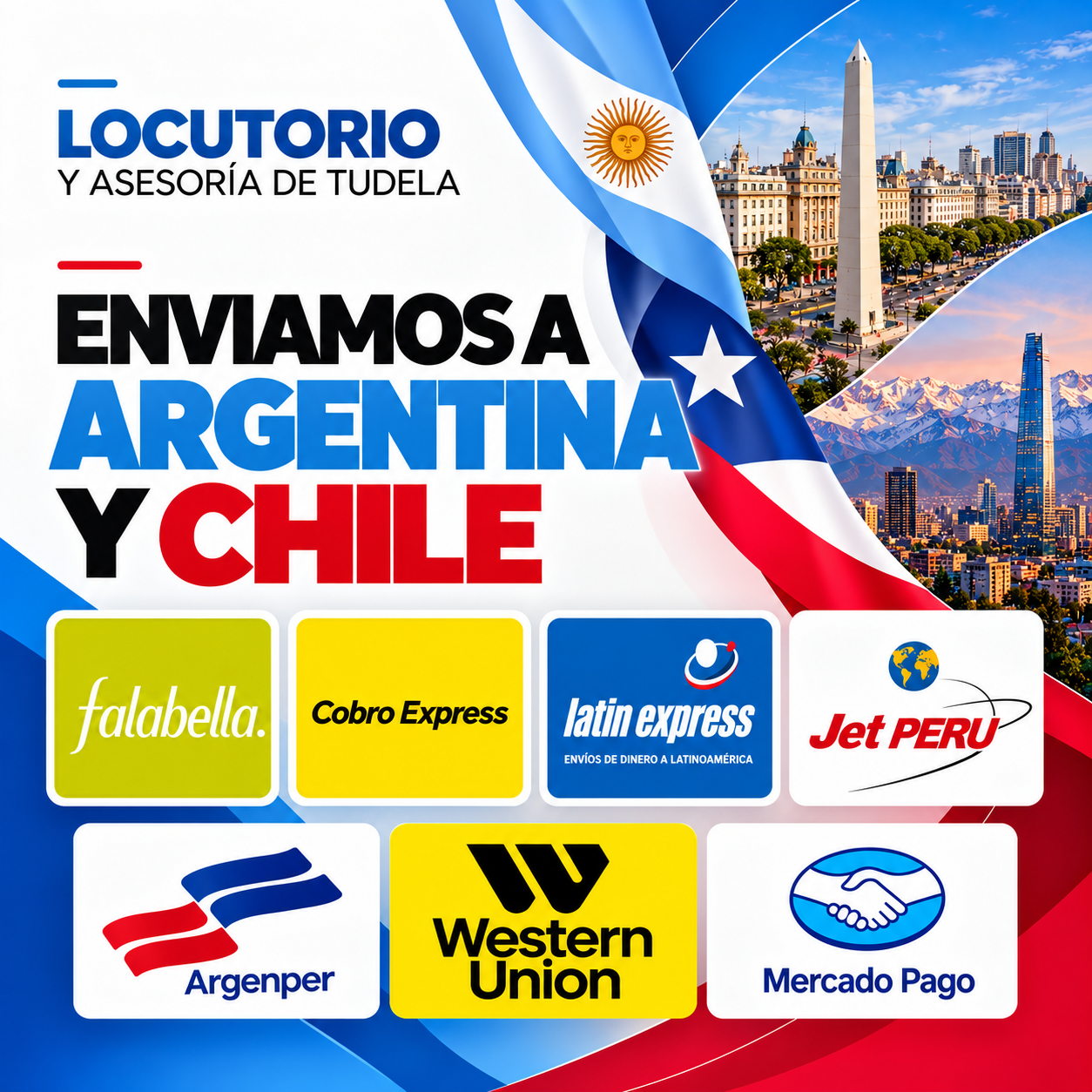 Envíos de dinero a Argentina y Chile desde Tudela